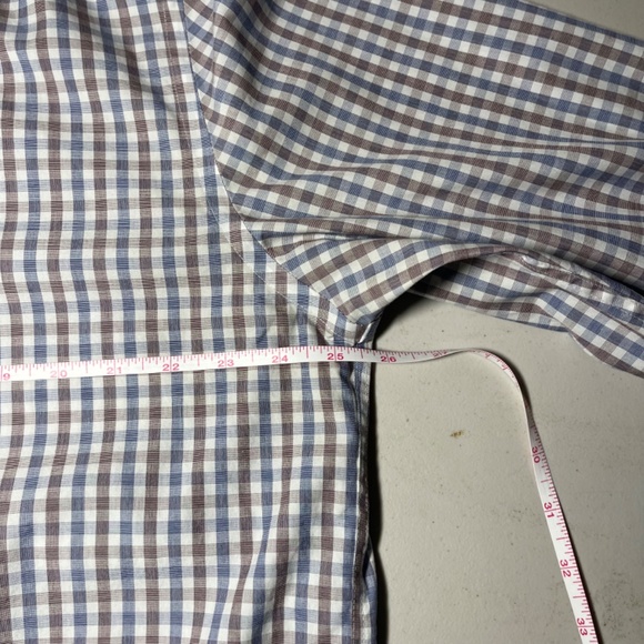 Jos A Bank Men’s Blue and Brown Plaid Shirt. No Tuck. Button Down. XXL - Picture 5 of 8